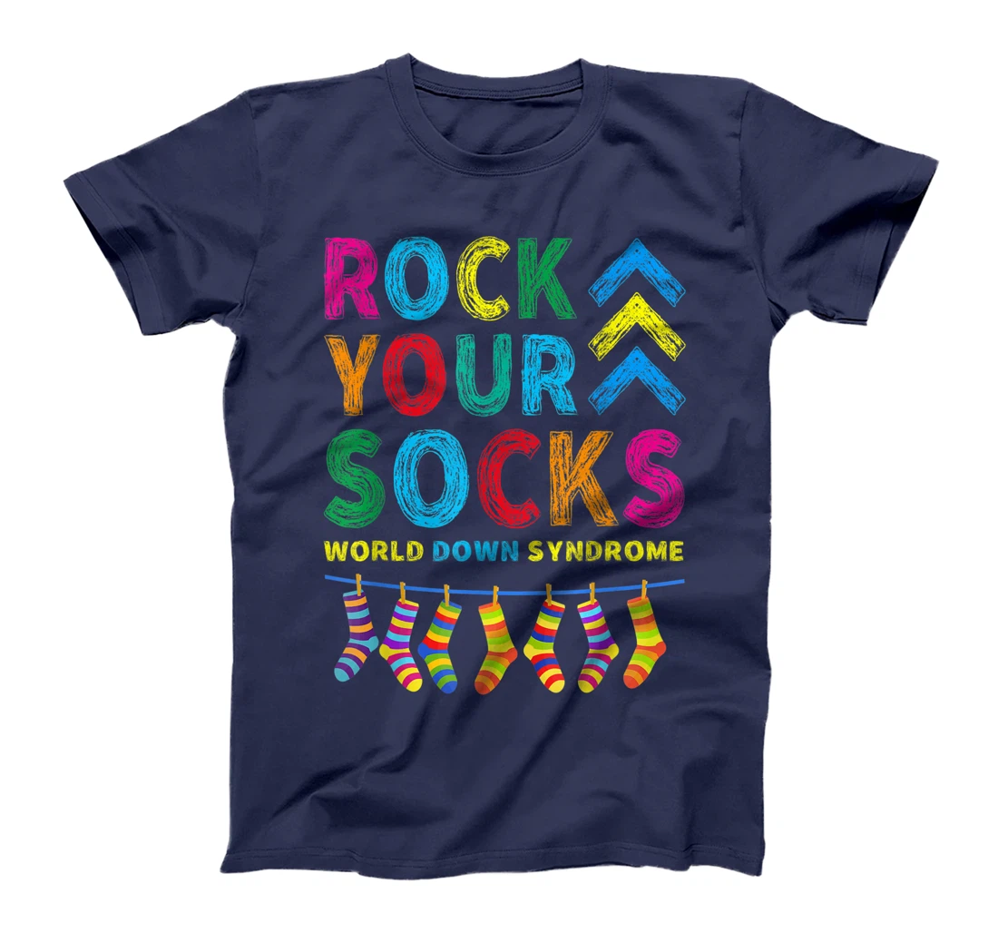 World Down Syndrome Day T Shirt Rock Your Socks Awareness T-Shirt