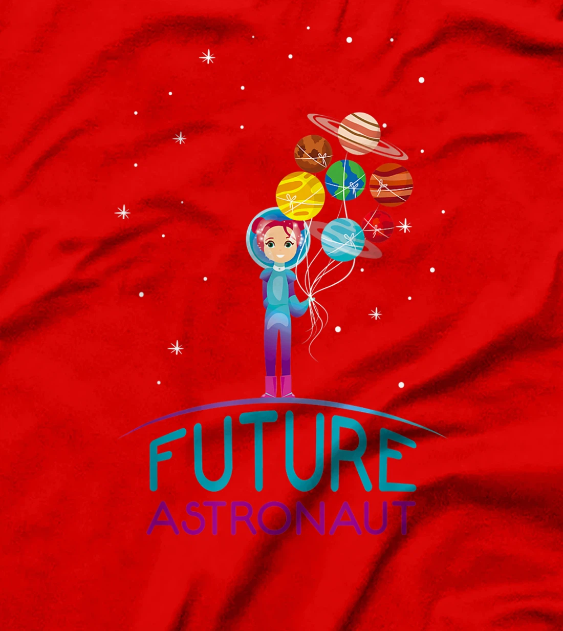 Future Astronaut With Planets Funny Quote For Girl T-Shirt