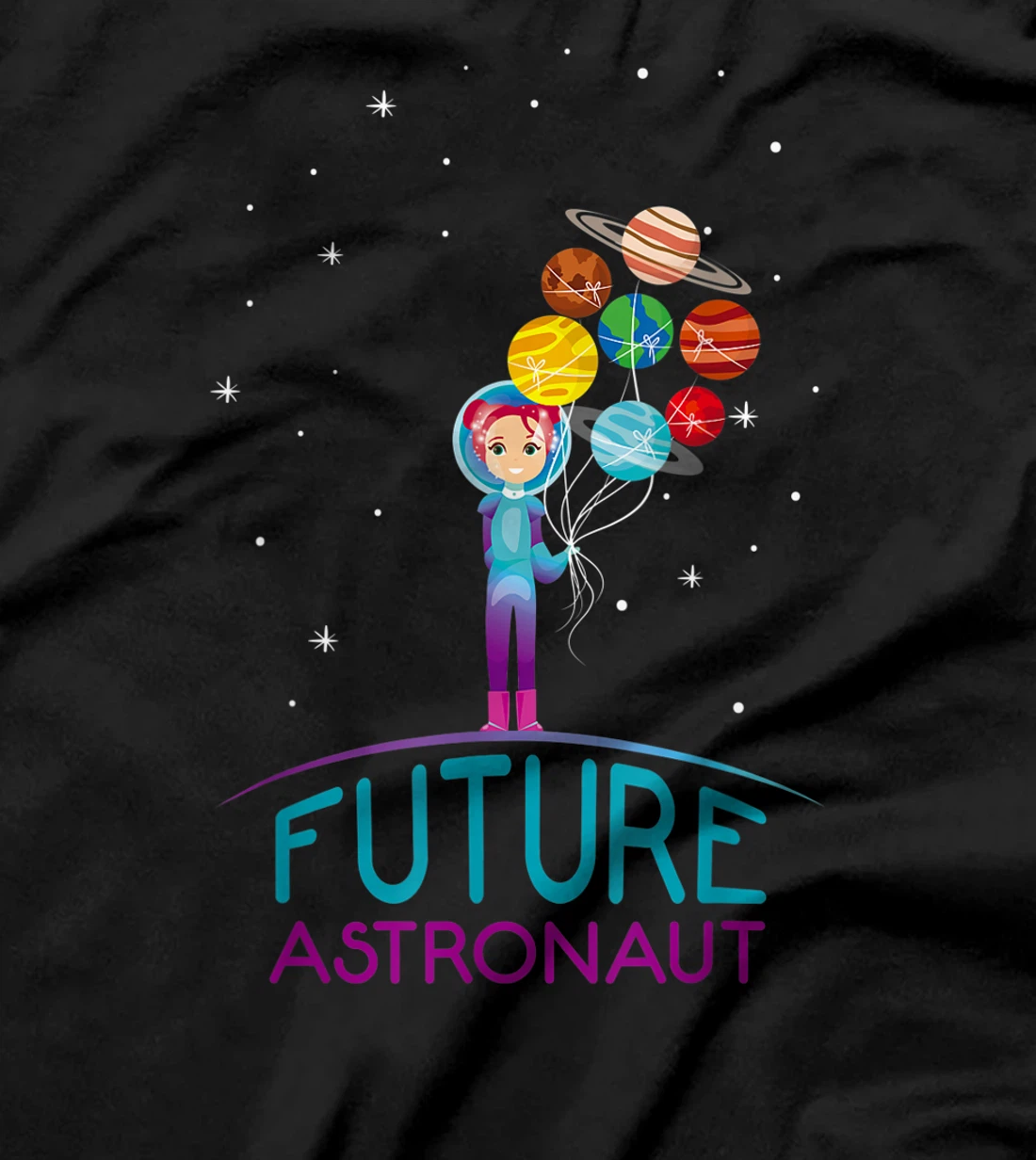 Future Astronaut With Planets Funny Quote For Girl T-Shirt