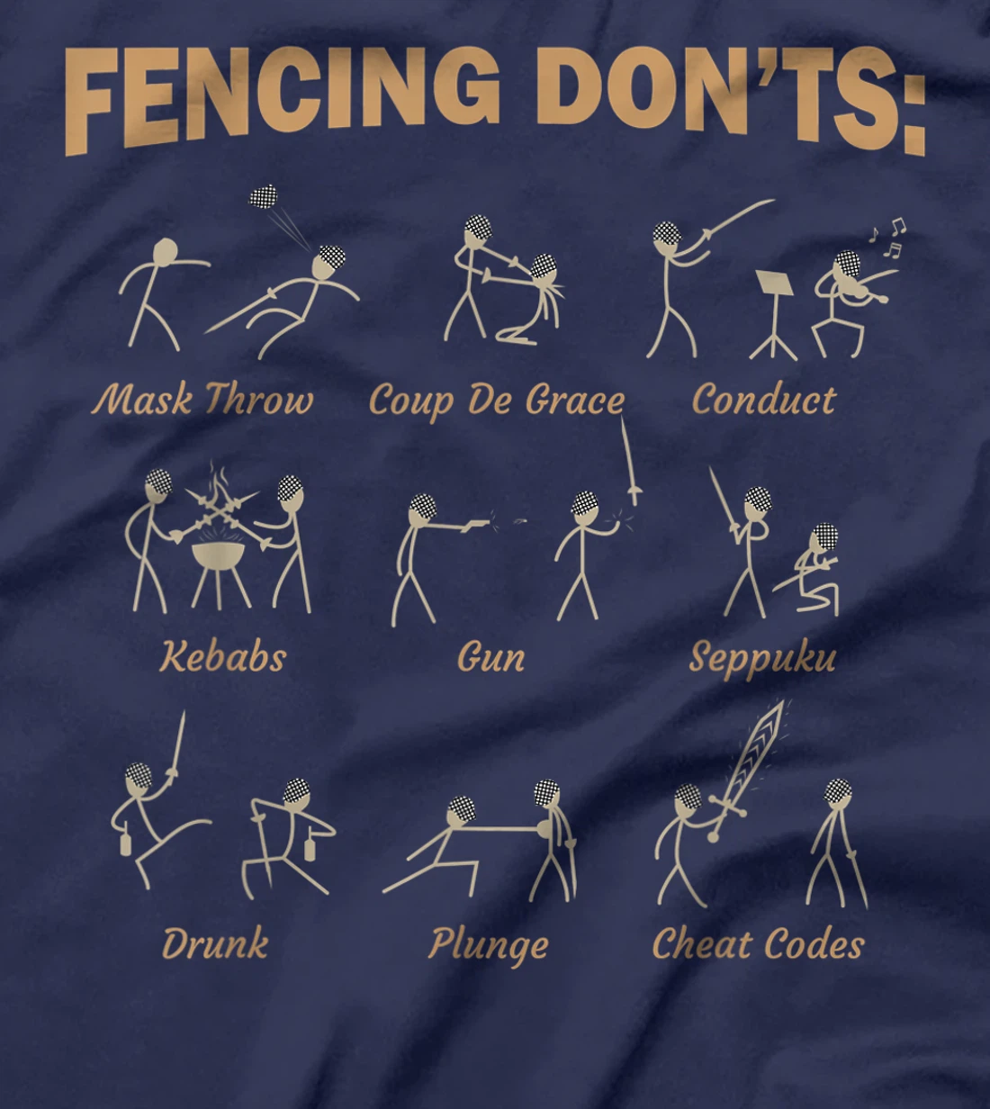 Fencing Don't | Fencing Funny Sabre Sword Fencer T-Shirt