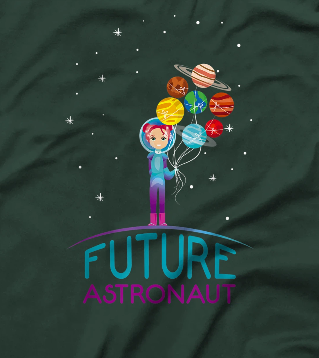 Future Astronaut With Planets Funny Quote For Girl T-Shirt