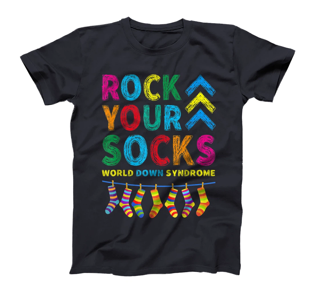 World Down Syndrome Day T Shirt Rock Your Socks Awareness T-Shirt