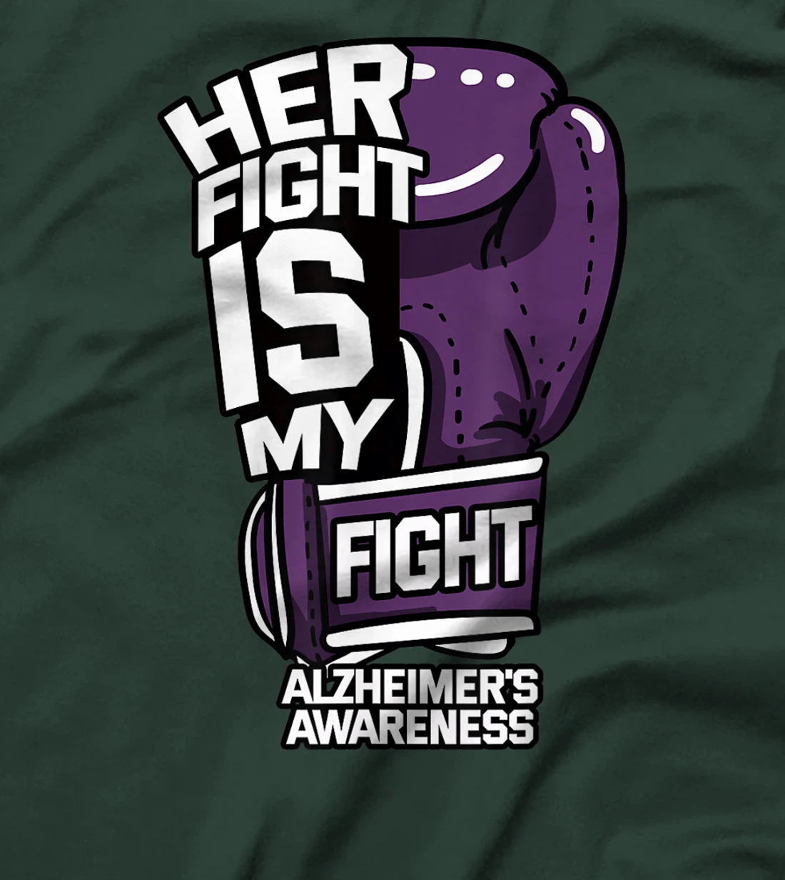 Her Fight Is My Fight Alzheimer's Disease Purple Mood Swings T-Shirt