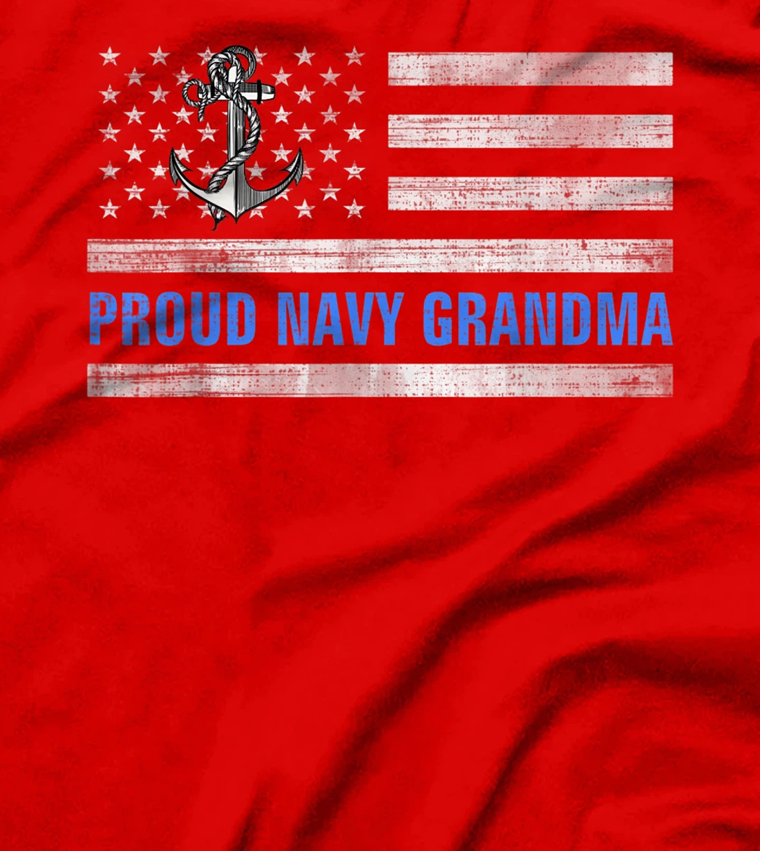 Vintage American Flag Proud Navy Grandma Veteran Day T-Shirt