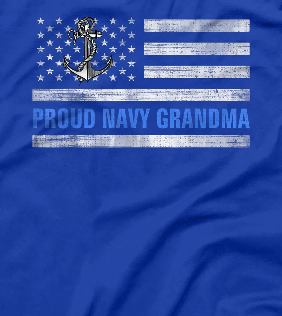 Vintage American Flag Proud Navy Grandma Veteran Day T-Shirt