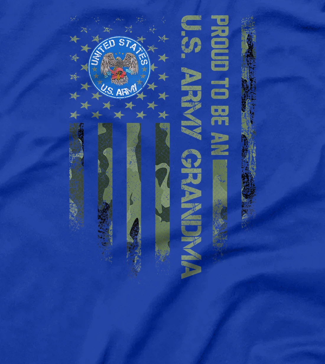 Vintage USA American Camo Flag Proud To Be An Army Grandma T-Shirt