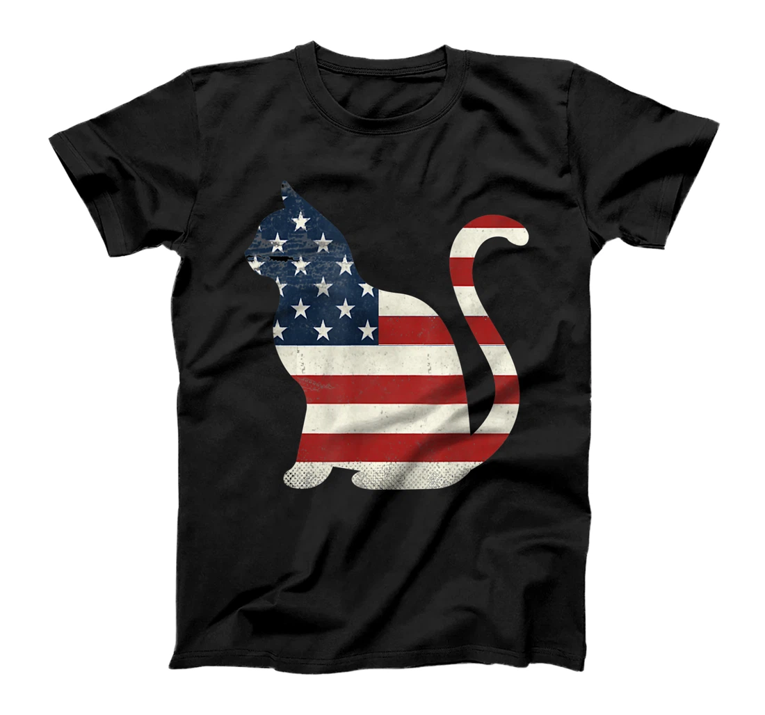 Proud Cat 4th of July American Flag Collections T-Shirt