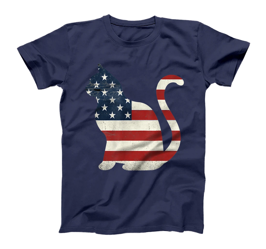 Proud Cat 4th of July American Flag Collections T-Shirt