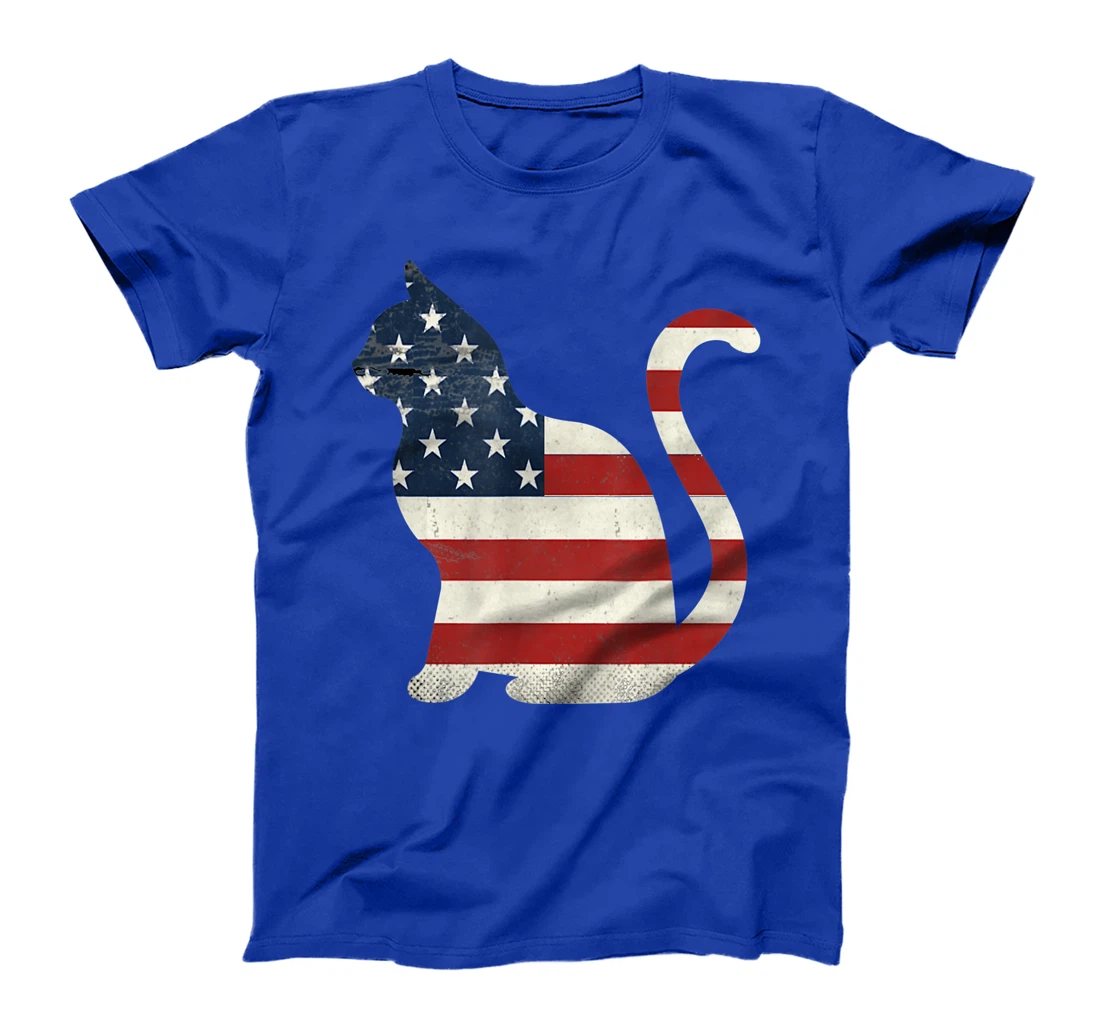 Proud Cat 4th of July American Flag Collections T-Shirt