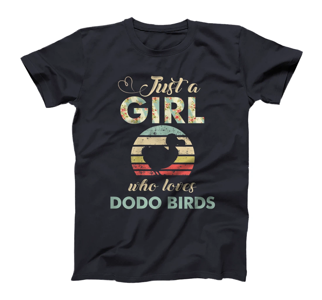 Just A Girl Who Loves Dodo Birds Retro Vintage Dodo Bird T-Shirt