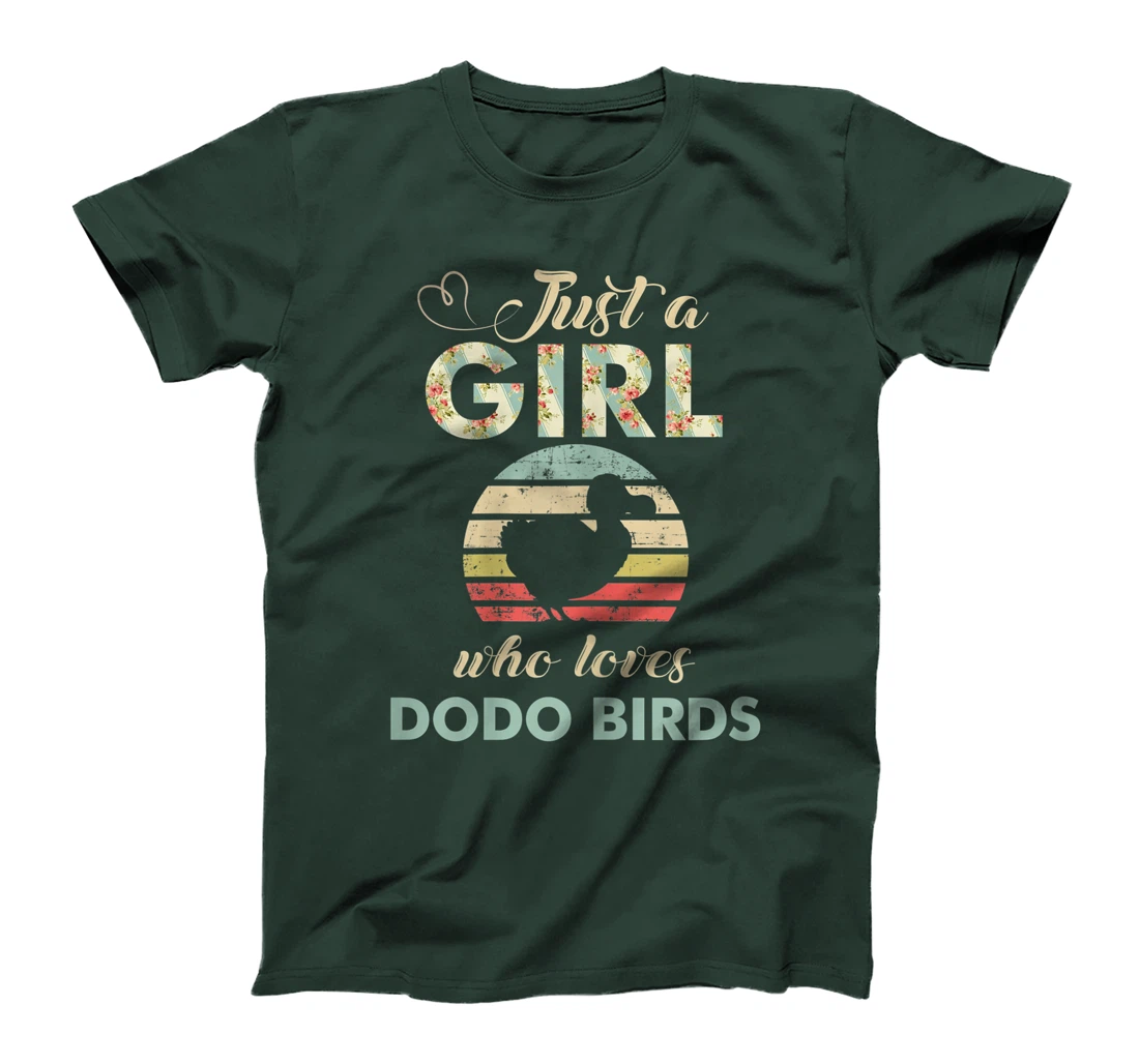Just A Girl Who Loves Dodo Birds Retro Vintage Dodo Bird T-Shirt