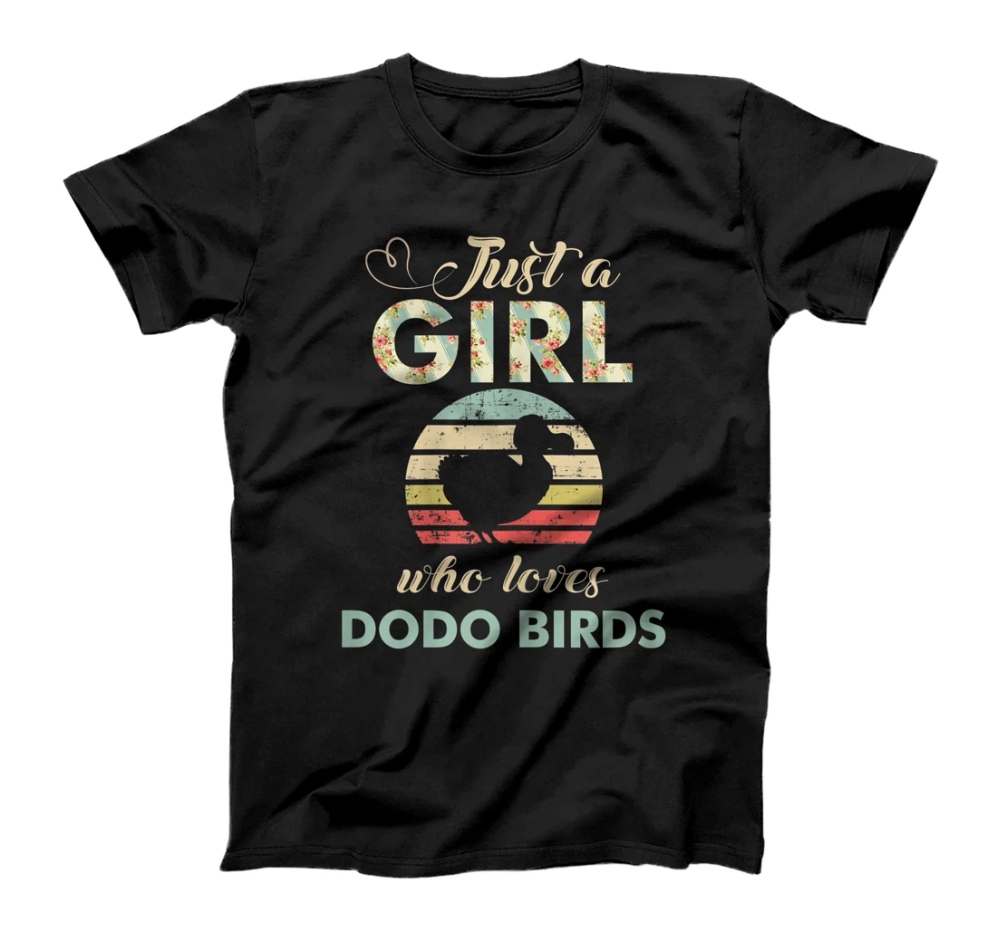 Just A Girl Who Loves Dodo Birds Retro Vintage Dodo Bird T-Shirt