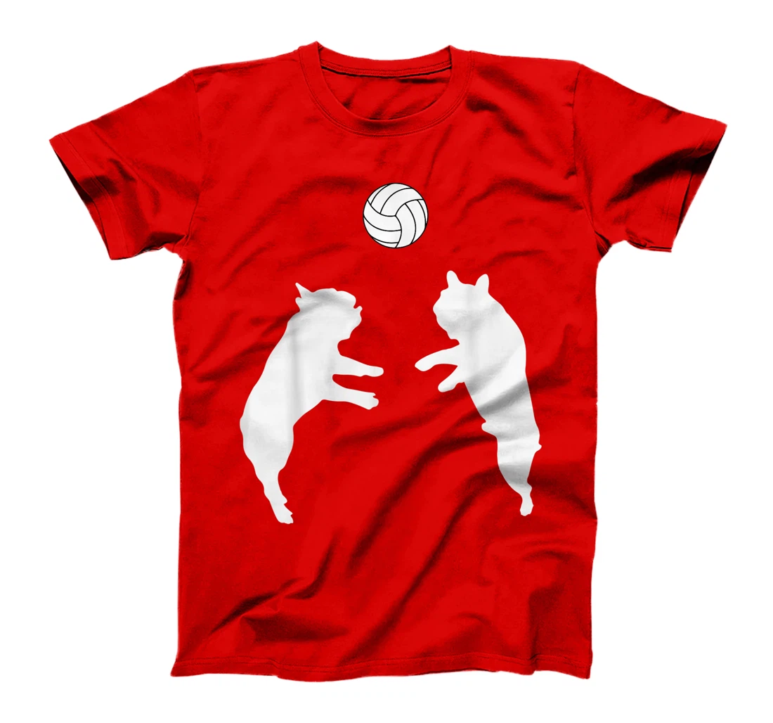 Funny Frenchie Volleyball French Bulldog Playing Ball T-Shirt
