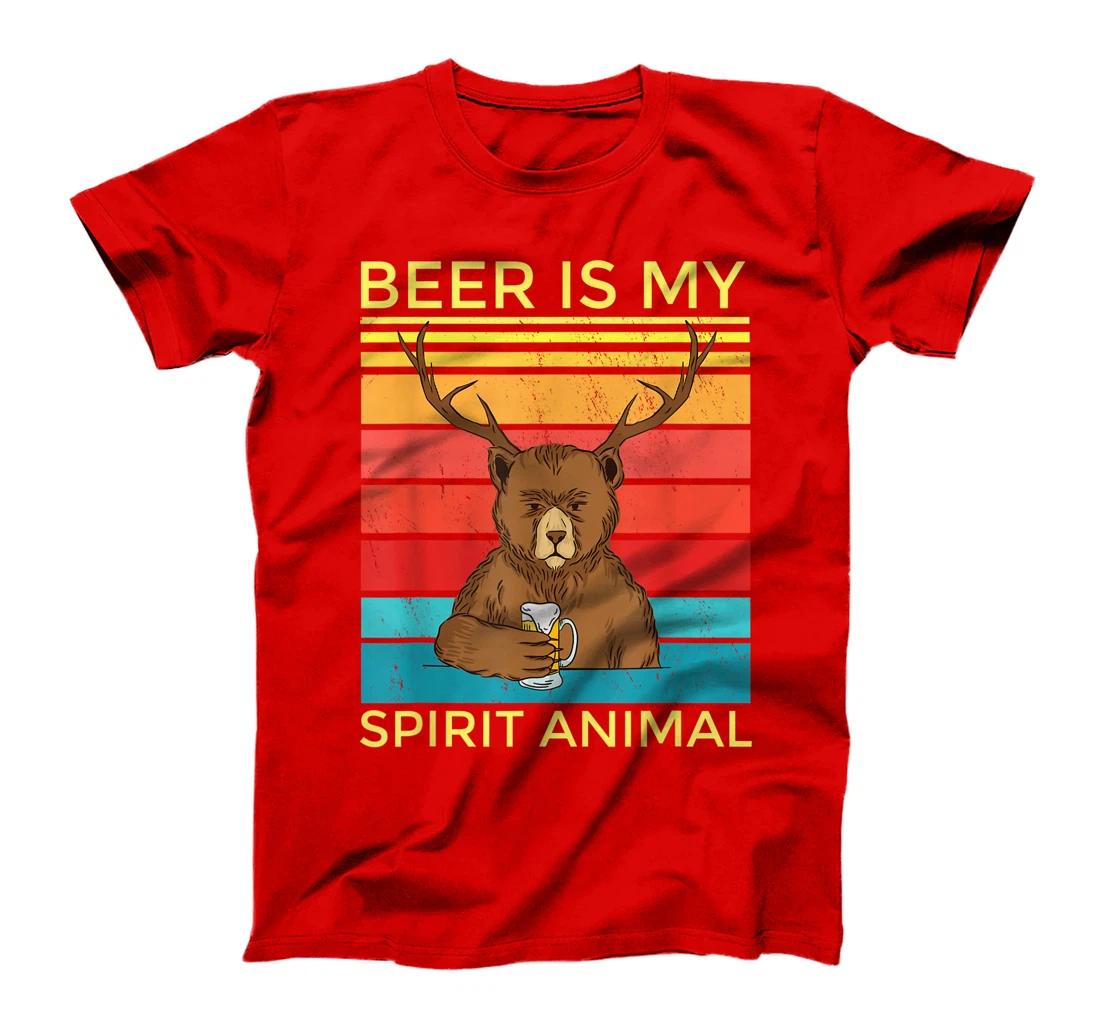 Beer Is My Spirit Animal Shirt I Bear with Beer T-Shirt
