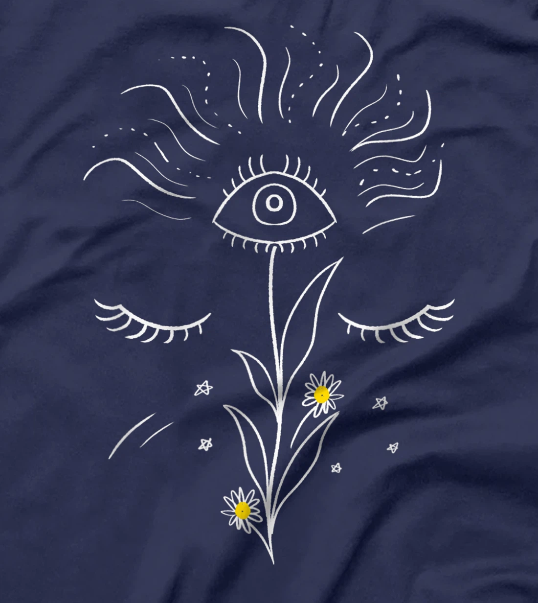 Galaxy Third Eye Flower Dream Minimal Space Art Women Gift T-Shirt