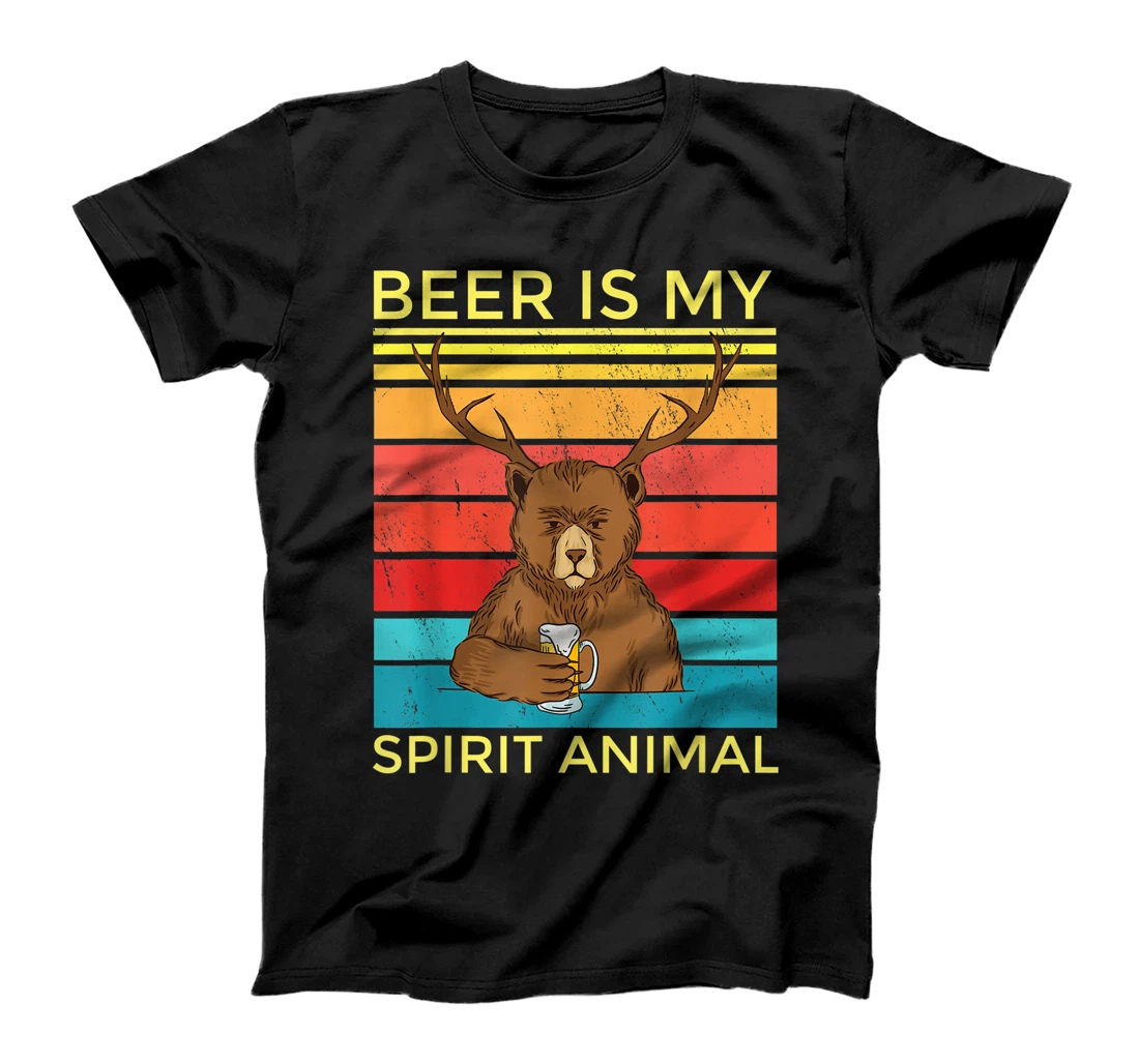 Beer Is My Spirit Animal Shirt I Bear with Beer T-Shirt