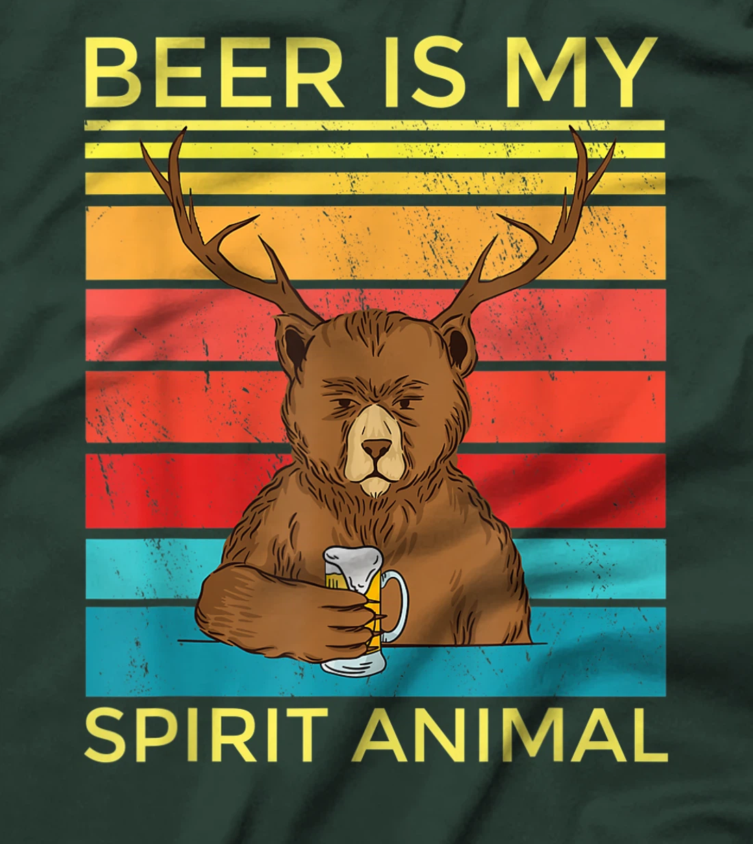 Beer Is My Spirit Animal Shirt I Bear with Beer T-Shirt