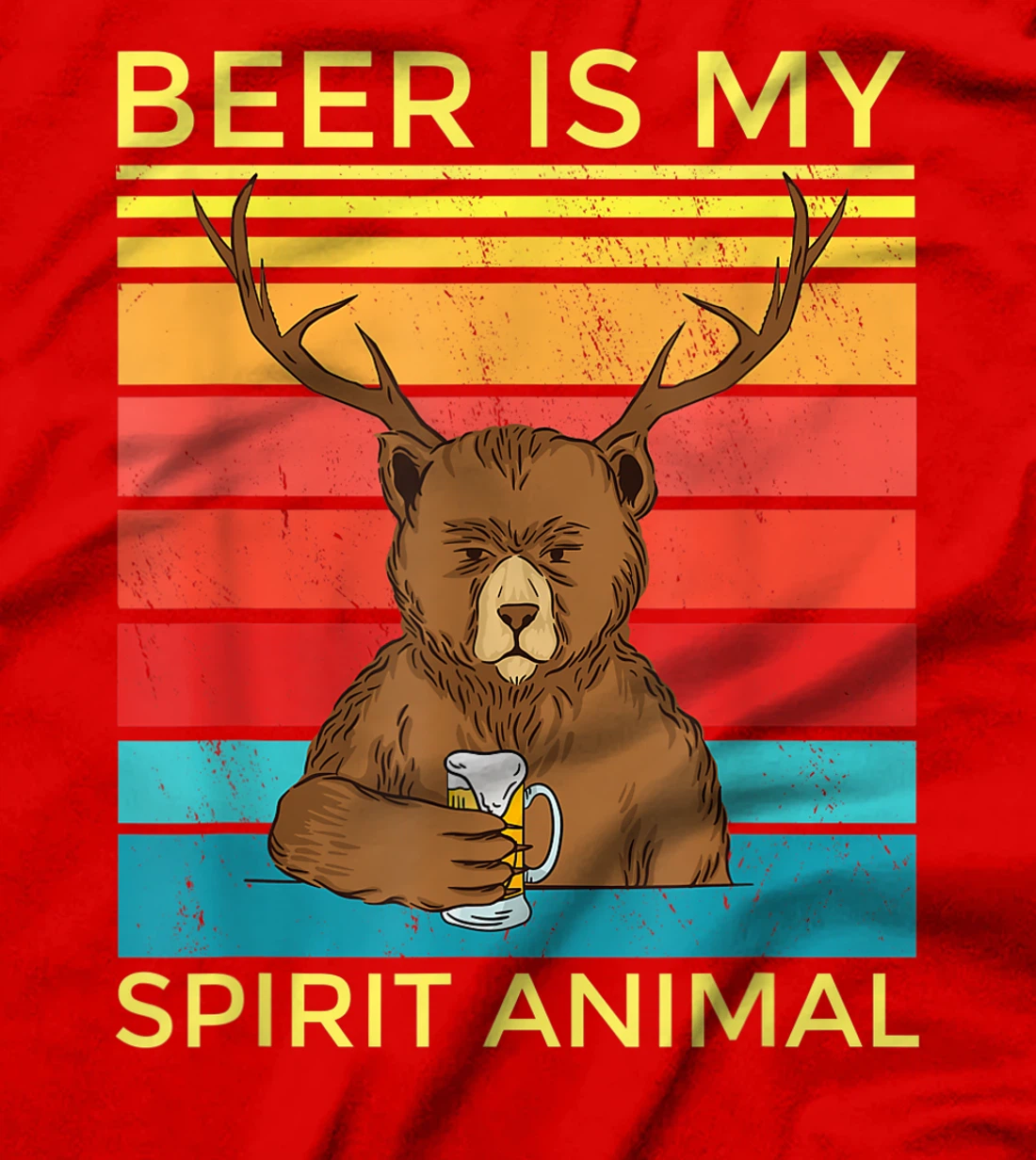 Beer Is My Spirit Animal Shirt I Bear with Beer T-Shirt