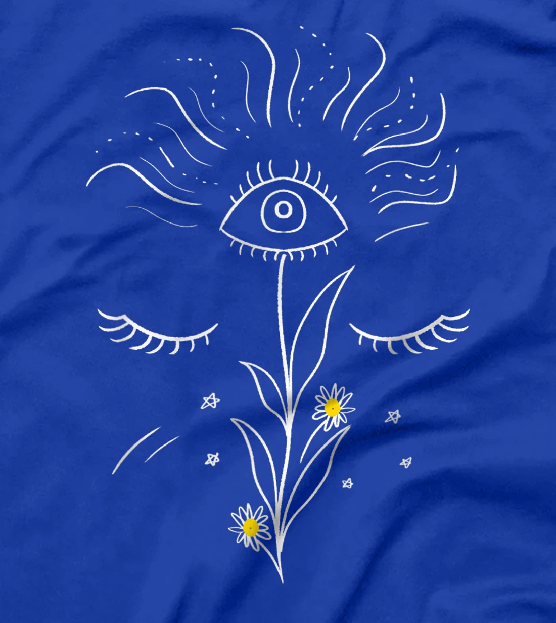 Galaxy Third Eye Flower Dream Minimal Space Art Women Gift T-Shirt