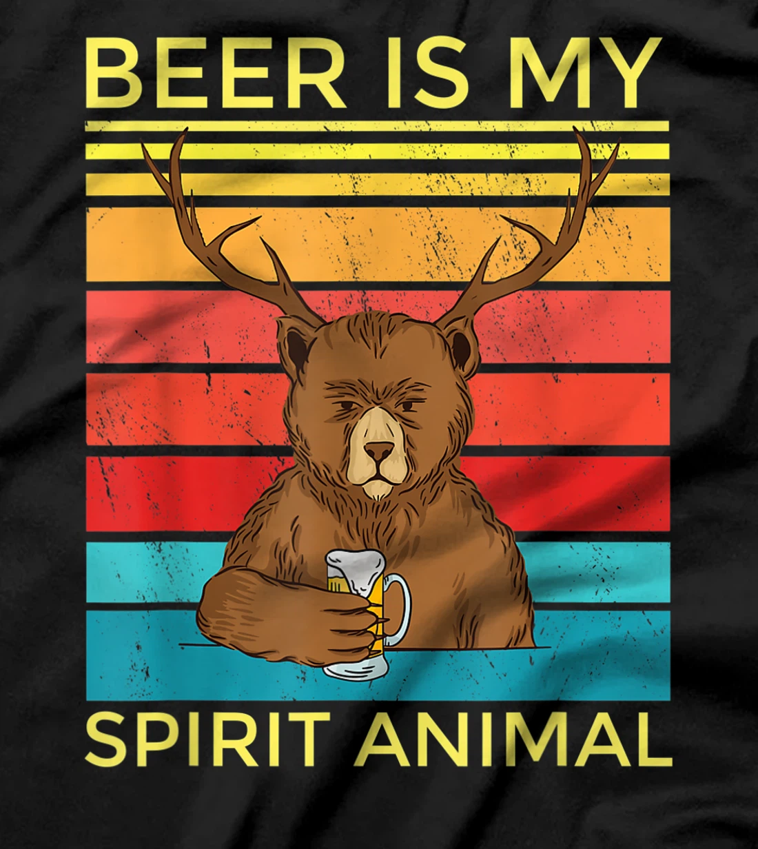 Beer Is My Spirit Animal Shirt I Bear with Beer T-Shirt