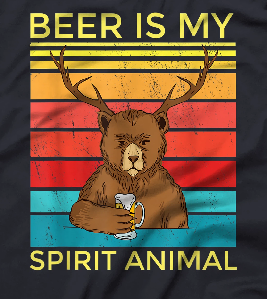 Beer Is My Spirit Animal Shirt I Bear with Beer T-Shirt
