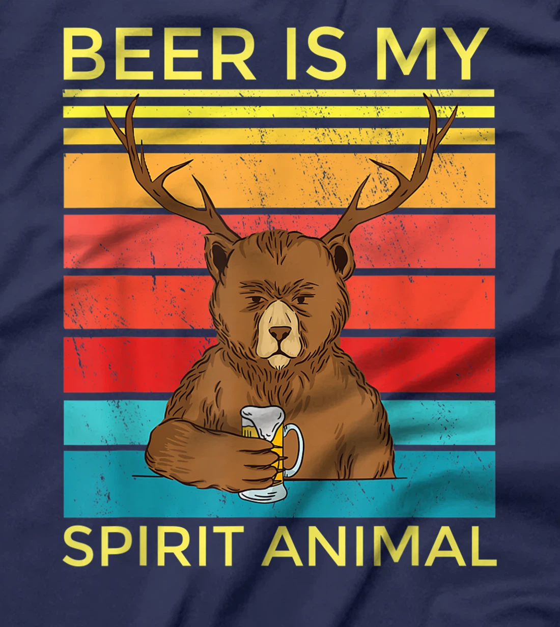 Beer Is My Spirit Animal Shirt I Bear with Beer T-Shirt