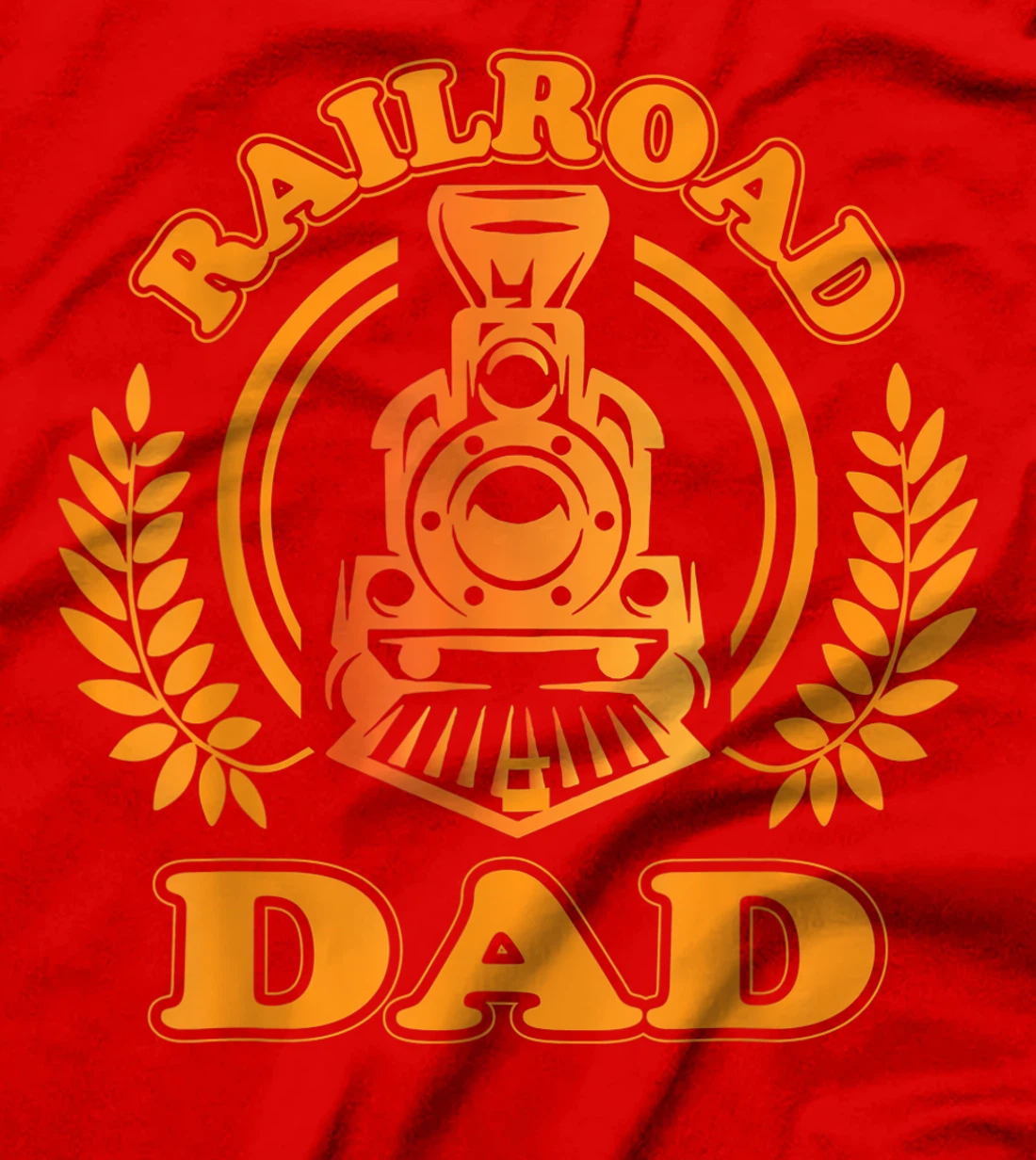 Mens Railroad dad train lovin Papa Daddy Father apparel T-Shirt