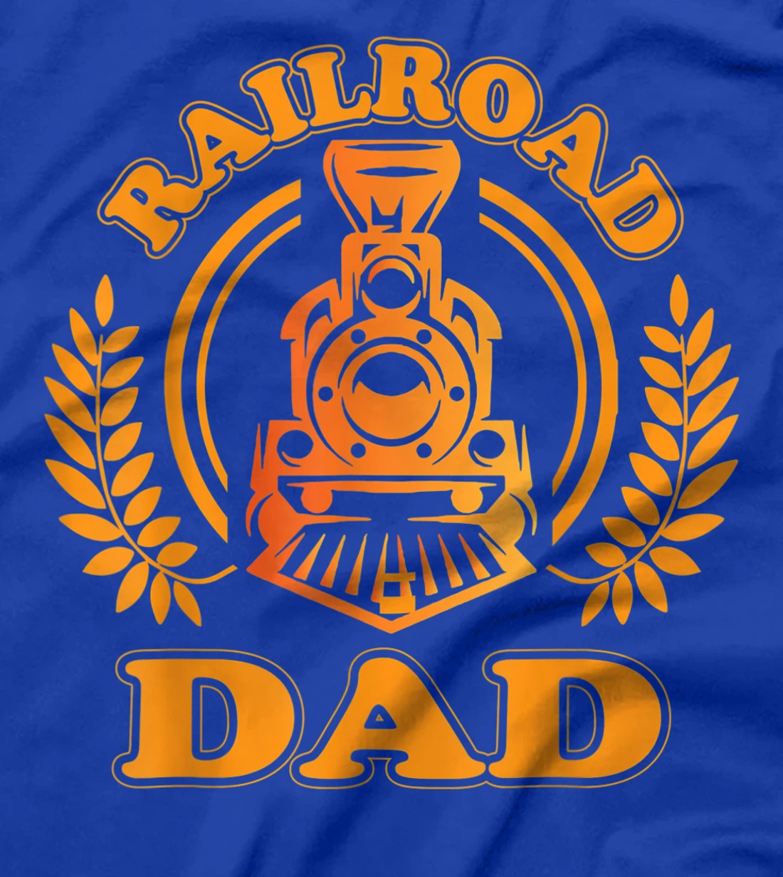 Mens Railroad dad train lovin Papa Daddy Father apparel T-Shirt