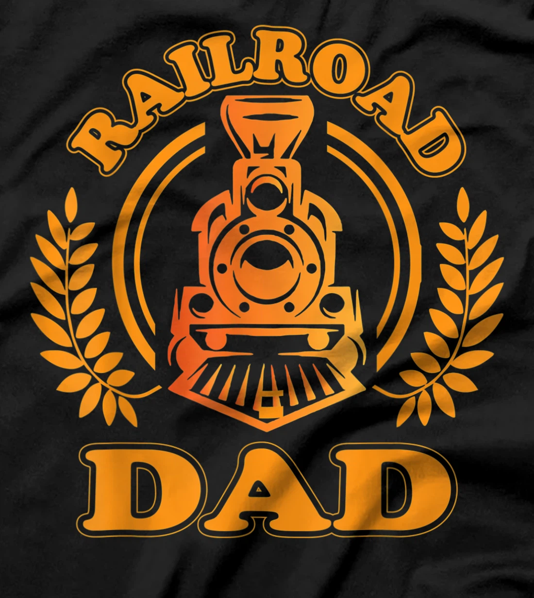 Mens Railroad dad train lovin Papa Daddy Father apparel T-Shirt