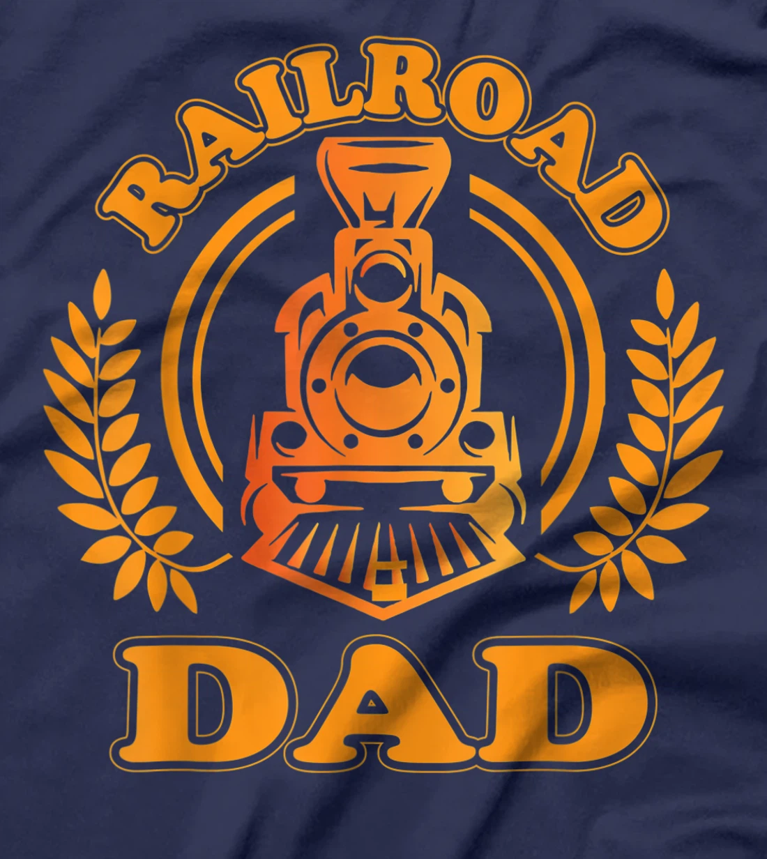 Mens Railroad dad train lovin Papa Daddy Father apparel T-Shirt