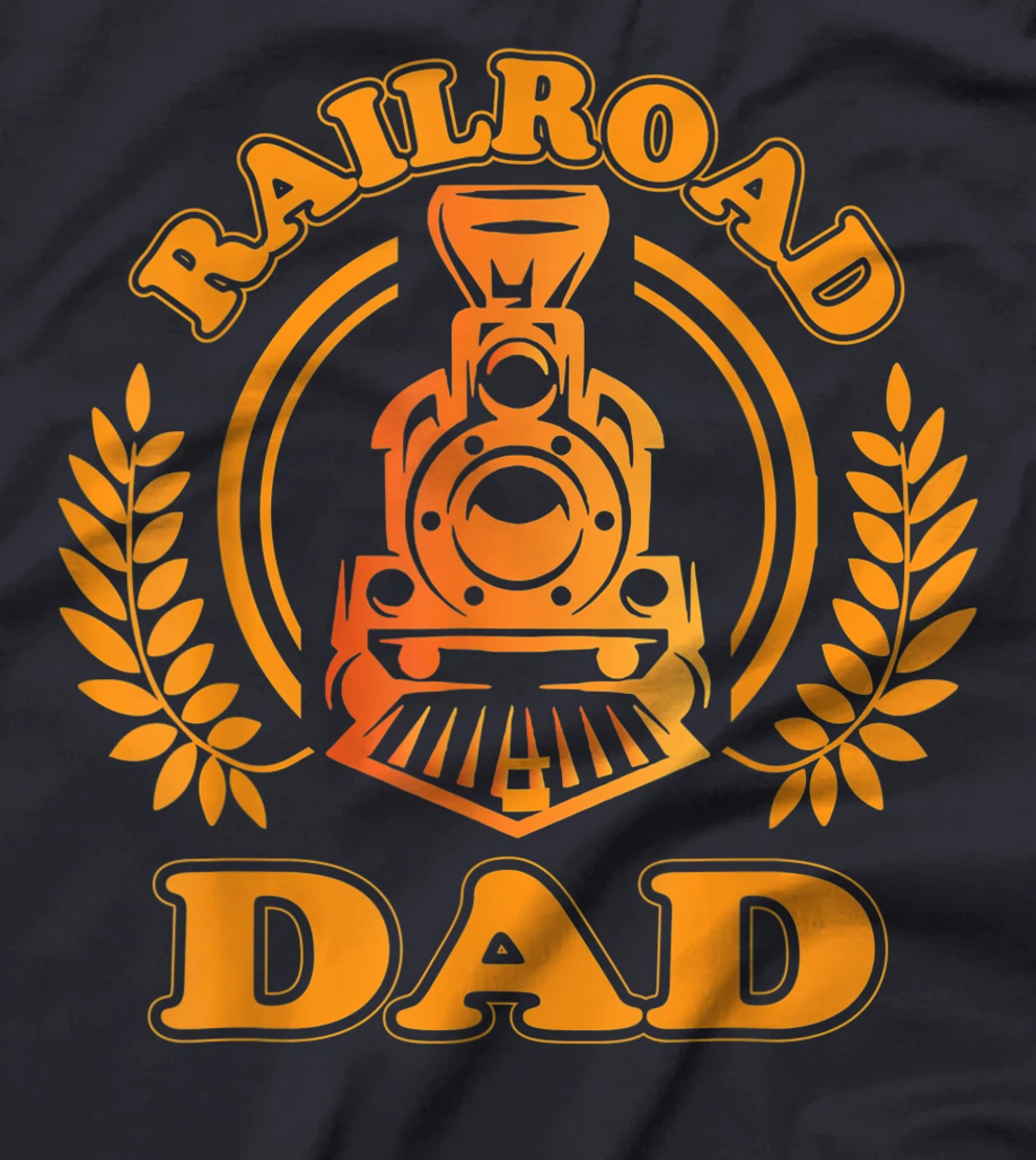 Mens Railroad dad train lovin Papa Daddy Father apparel T-Shirt