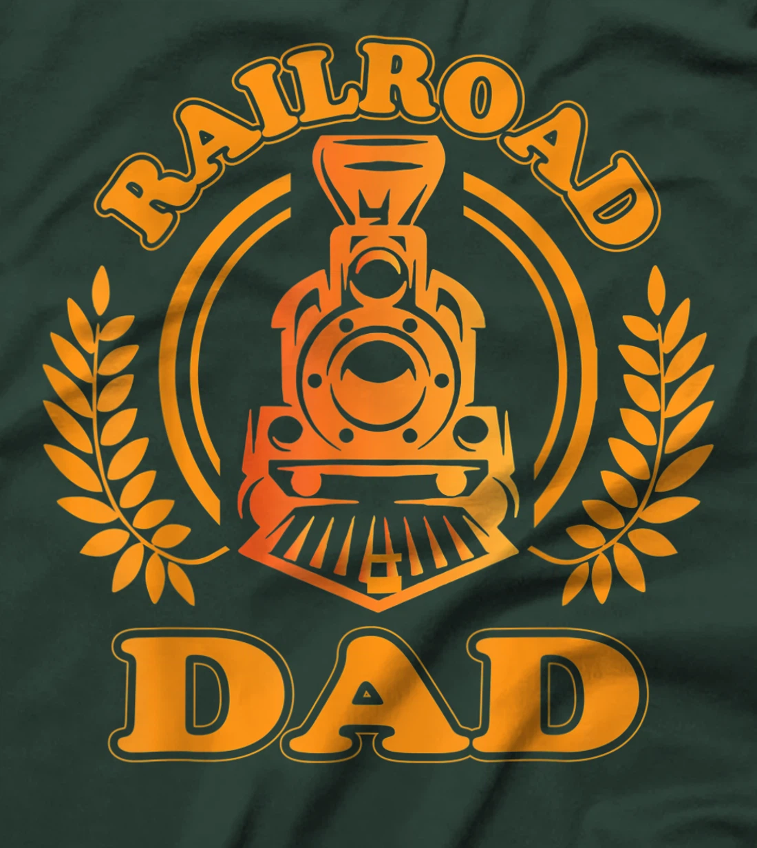 Mens Railroad dad train lovin Papa Daddy Father apparel T-Shirt