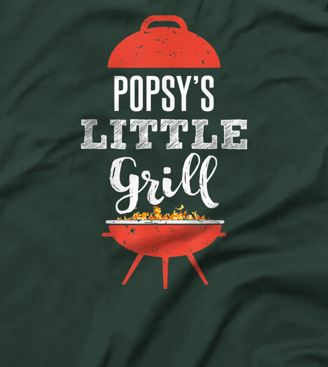 Funny BBQ Grilling Gift T-Shirt for Popsy's Little Grill T-Shirt