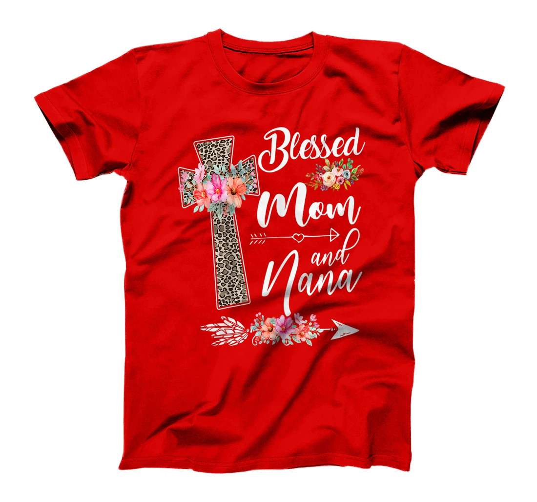 Womens Blessed To Be Called Mom And Nana T-Shirt Funny Nana T-Shirt