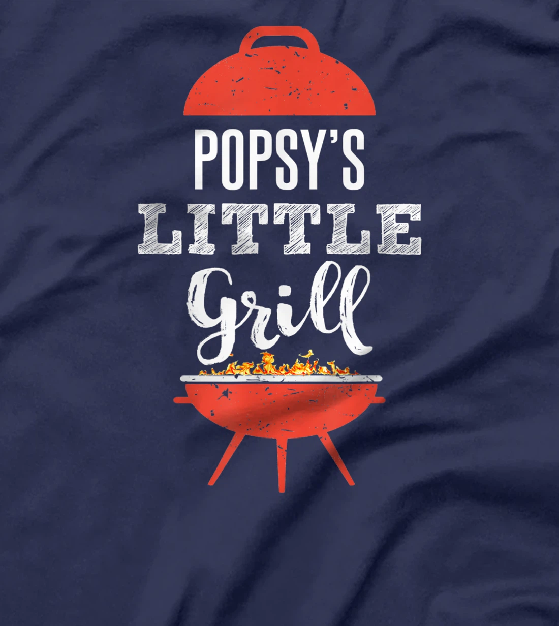 Funny BBQ Grilling Gift T-Shirt for Popsy's Little Grill T-Shirt