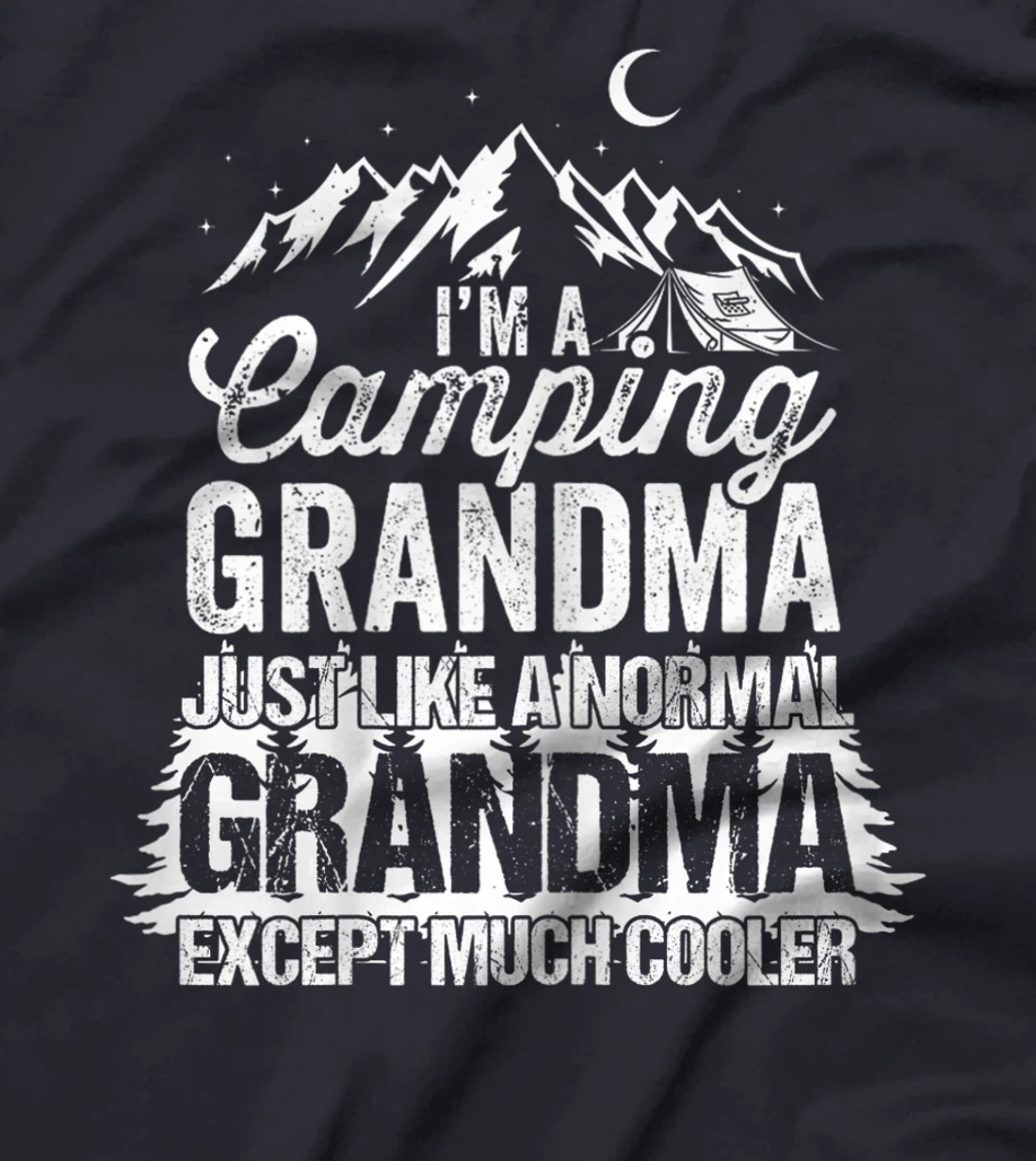 Womens I'm A Camping Grandma Just Like A Normal Grandma T-Shirt