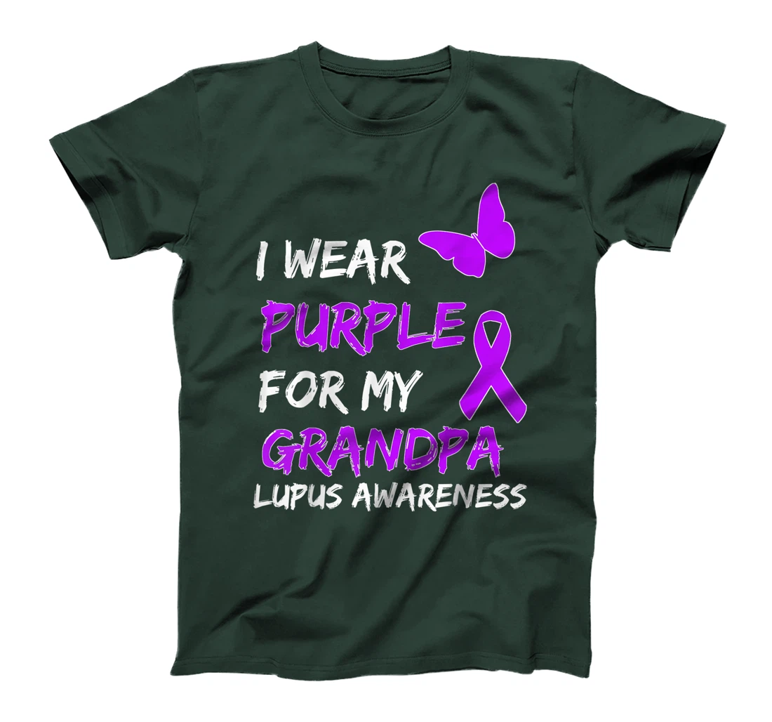 Lupus Awareness I Wear Purple For My Grandpa T-Shirt
