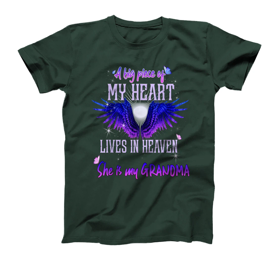 A Big Piece Of My Heart Lives In Heaven She Is My Grandma T-Shirt