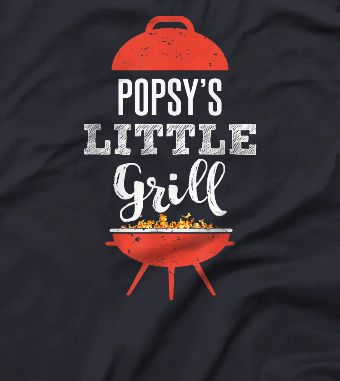 Funny BBQ Grilling Gift T-Shirt for Popsy's Little Grill T-Shirt