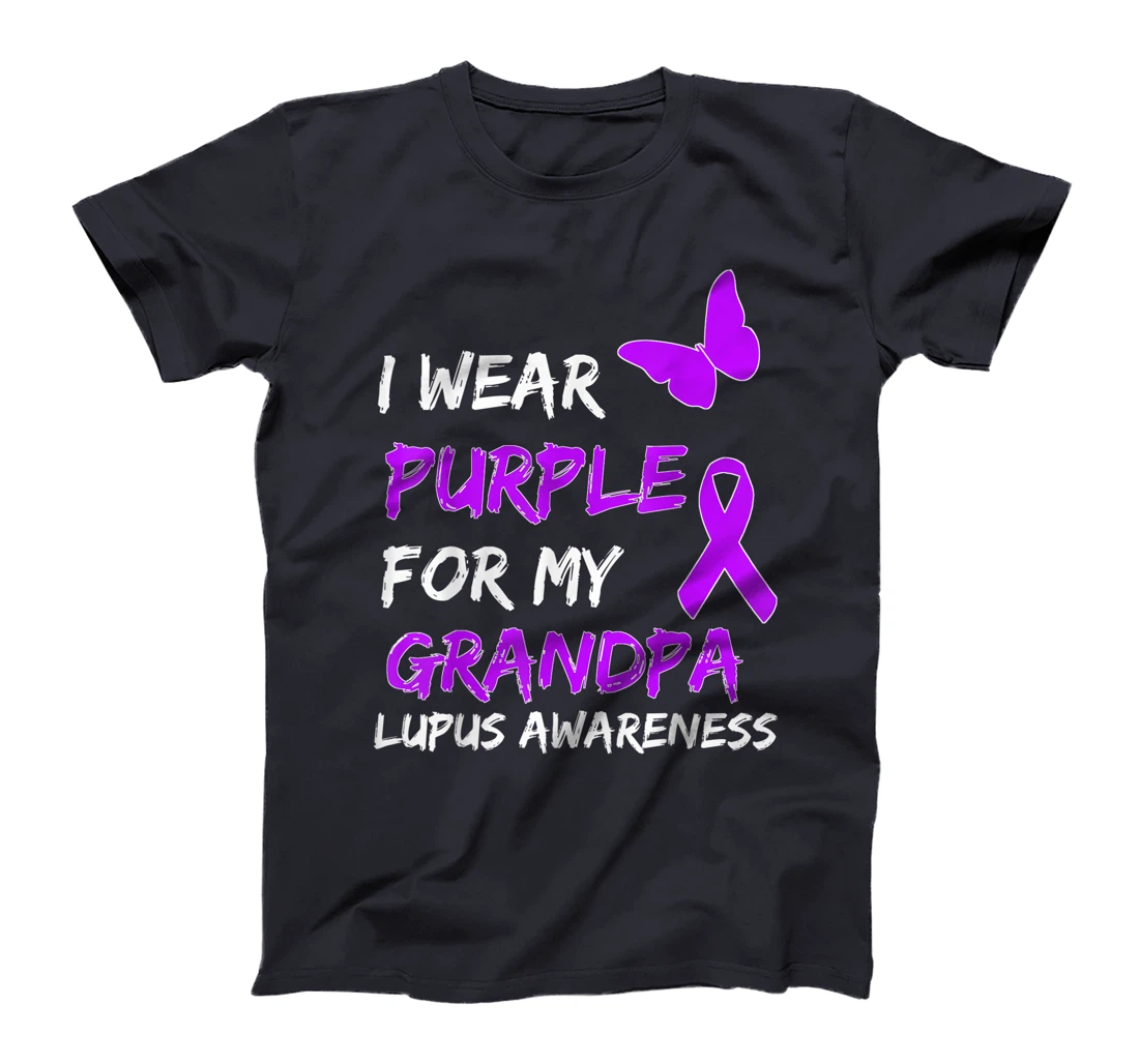 Lupus Awareness I Wear Purple For My Grandpa T-Shirt