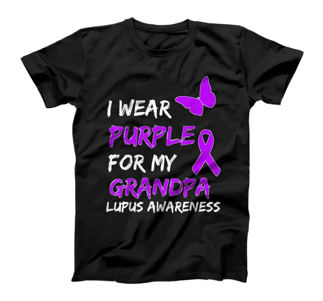Lupus Awareness I Wear Purple For My Grandpa T-Shirt