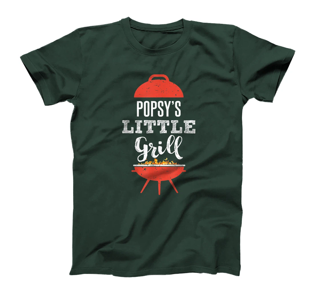 Funny BBQ Grilling Gift T-Shirt for Popsy's Little Grill T-Shirt