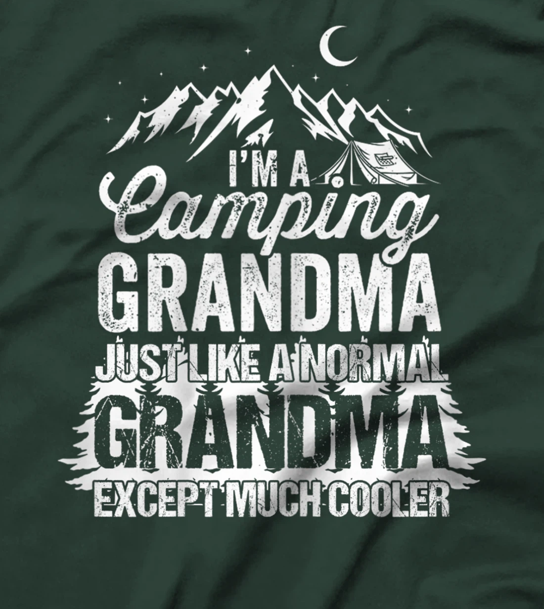 Womens I'm A Camping Grandma Just Like A Normal Grandma T-Shirt