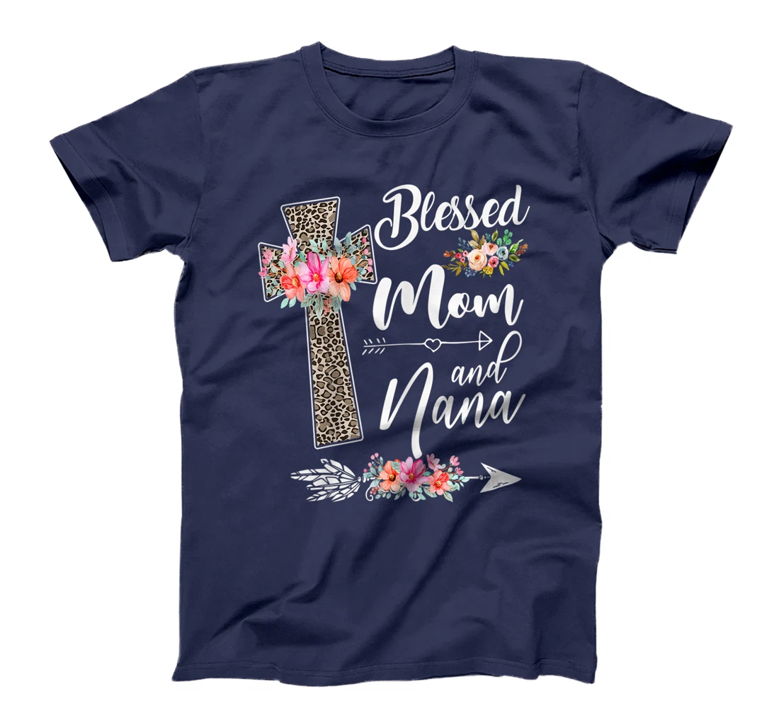 Womens Blessed To Be Called Mom And Nana T-Shirt Funny Nana T-Shirt