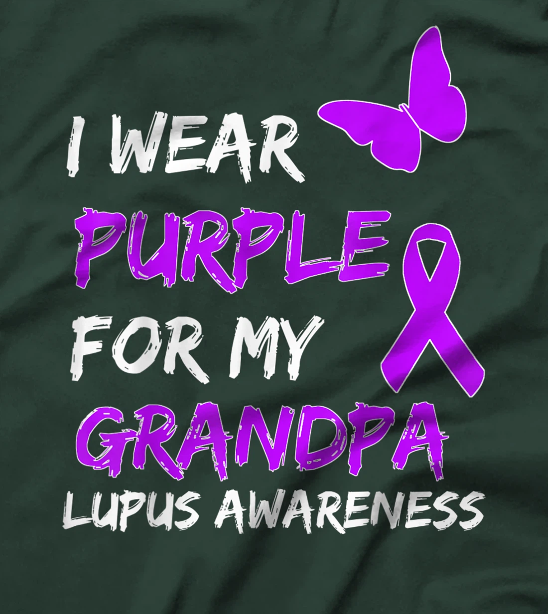 Lupus Awareness I Wear Purple For My Grandpa T-Shirt