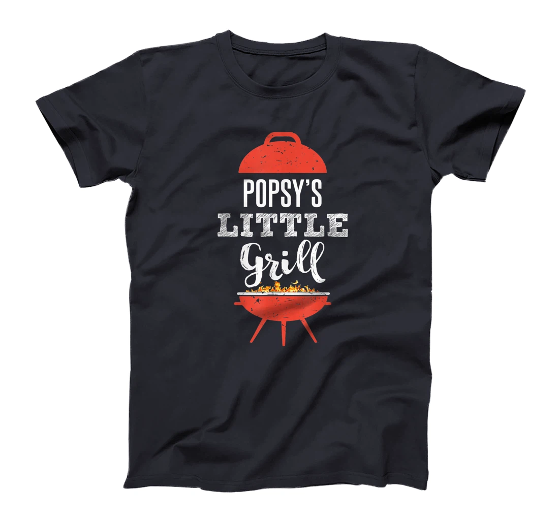 Funny BBQ Grilling Gift T-Shirt for Popsy's Little Grill T-Shirt