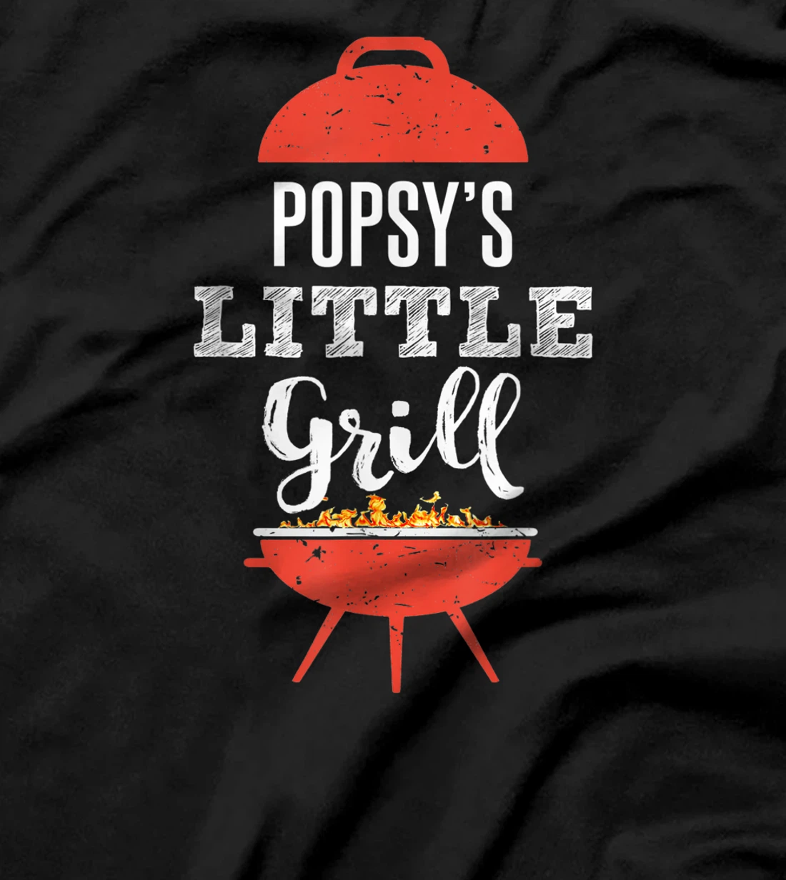 Funny BBQ Grilling Gift T-Shirt for Popsy's Little Grill T-Shirt
