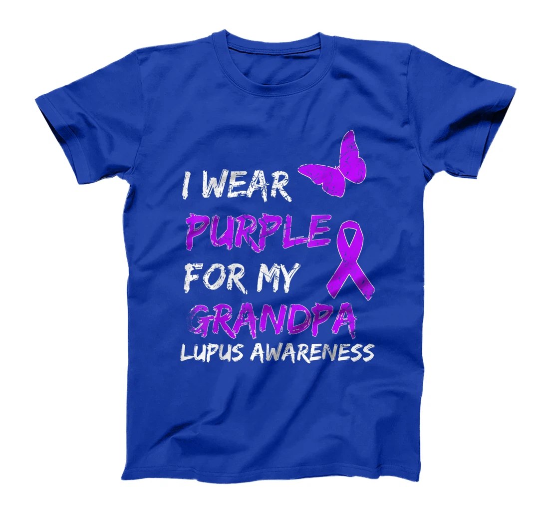 Lupus Awareness I Wear Purple For My Grandpa T-Shirt