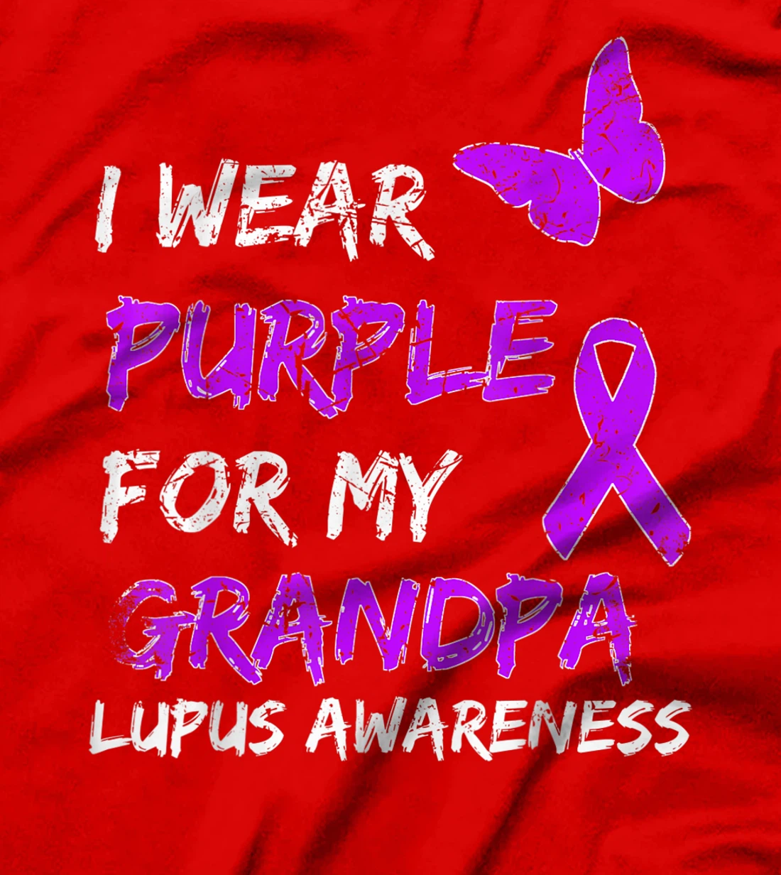 Lupus Awareness I Wear Purple For My Grandpa T-Shirt