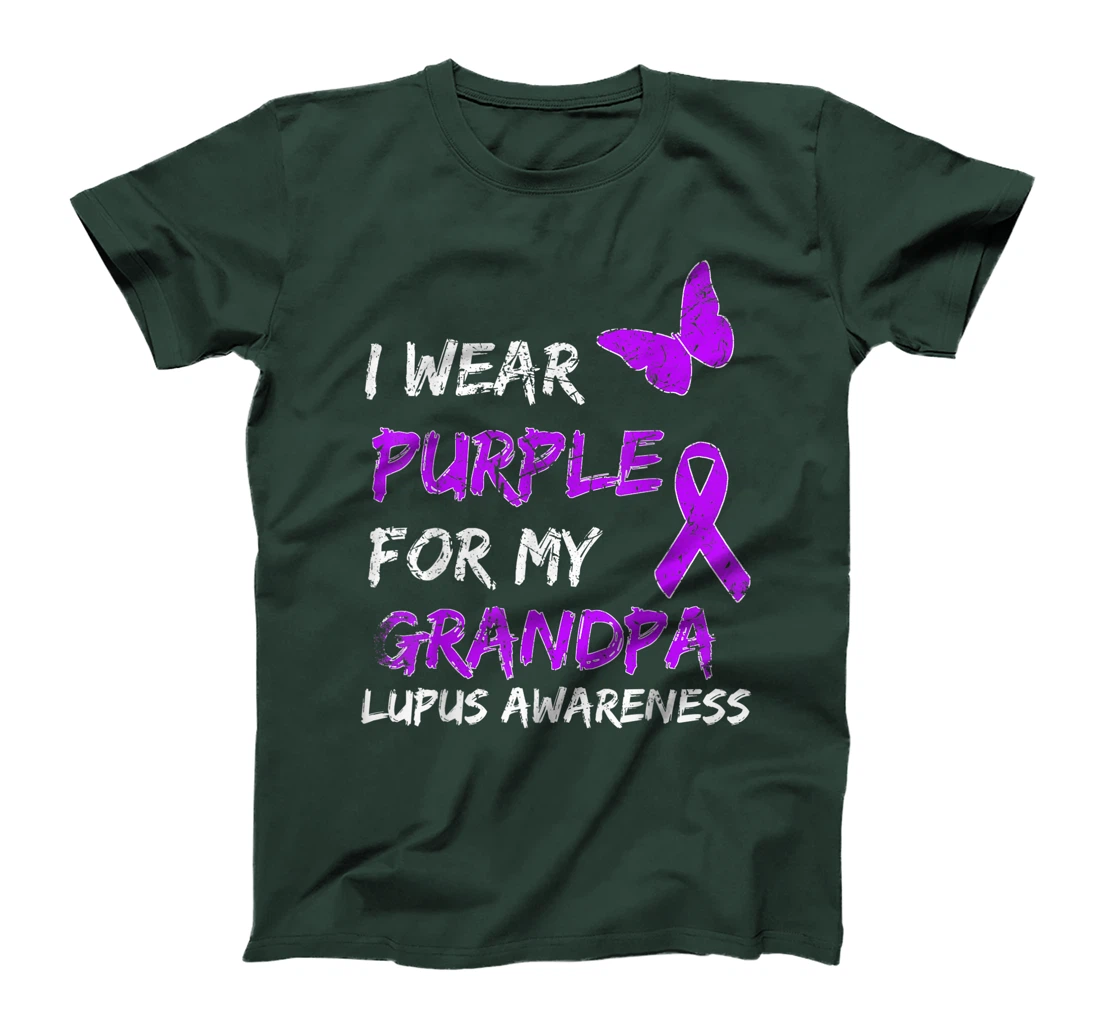 Lupus Awareness I Wear Purple For My Grandpa T-Shirt